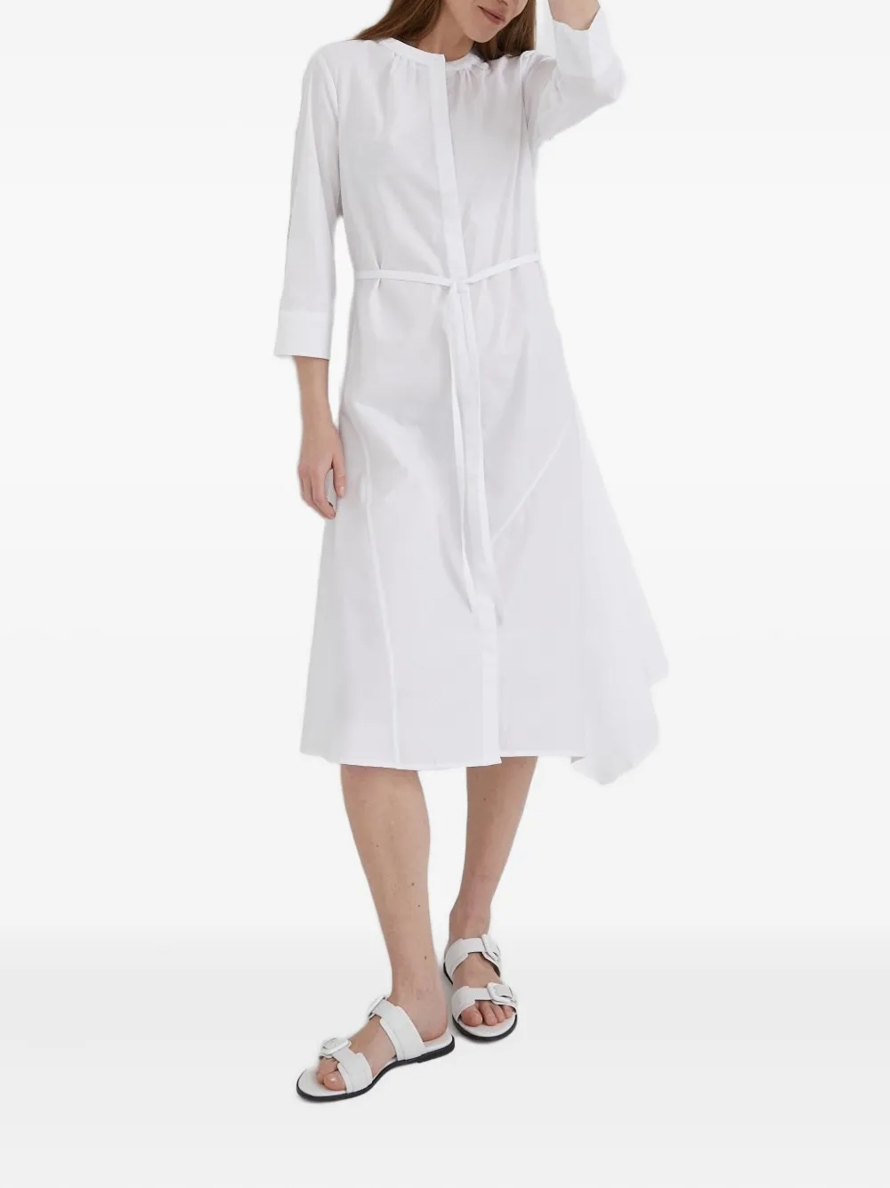 DKNY Gesmockte jurk met gestrikte voorkant Wit