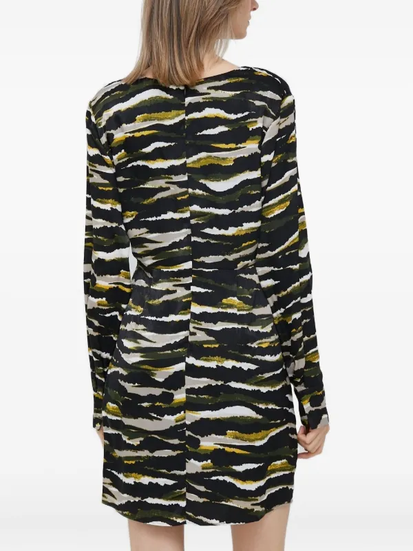 DKNY zebra-print Wrap Mini Dress Black FARFETCH ZA