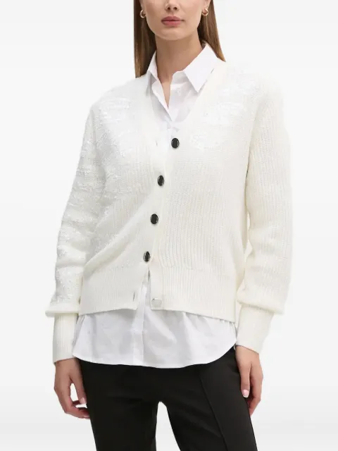 DKNY sequin button cardigan