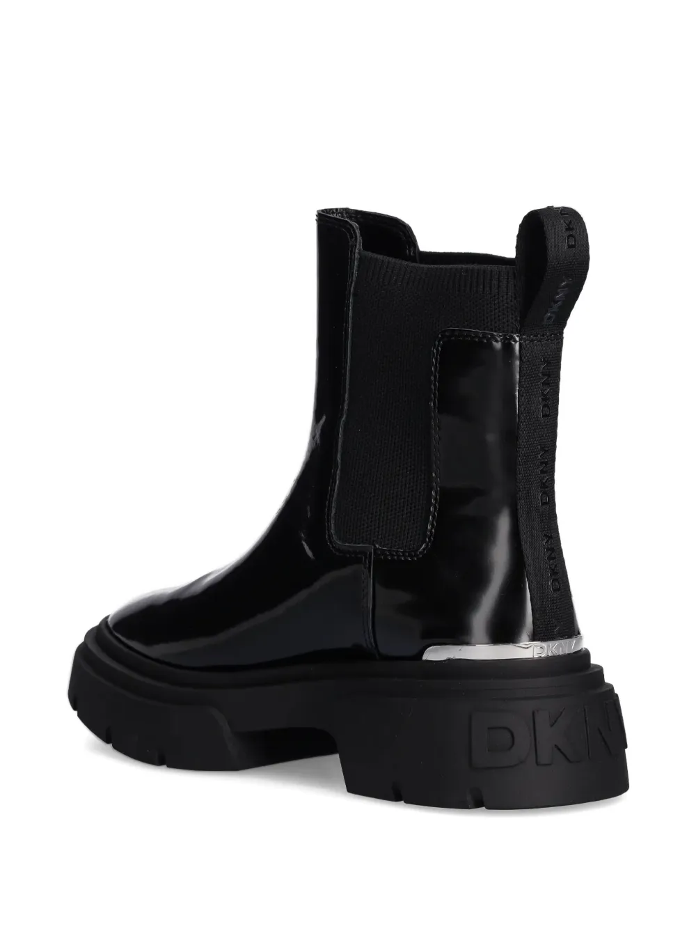 DKNY 60mm Fenella lug-sole pull-tab Chelsea boots Zwart