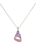 Rewind Vintage Affairs 14kt rose gold sapphire and diamond necklace - Purple