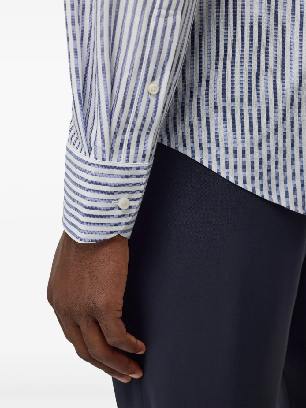 Boggi Milano Gestreept overhemd Blauw