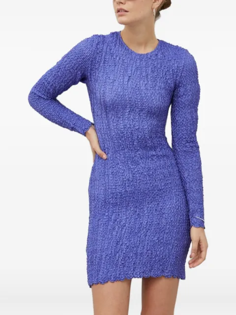 SAMSOE SAMSOE textured long-sleeve dress