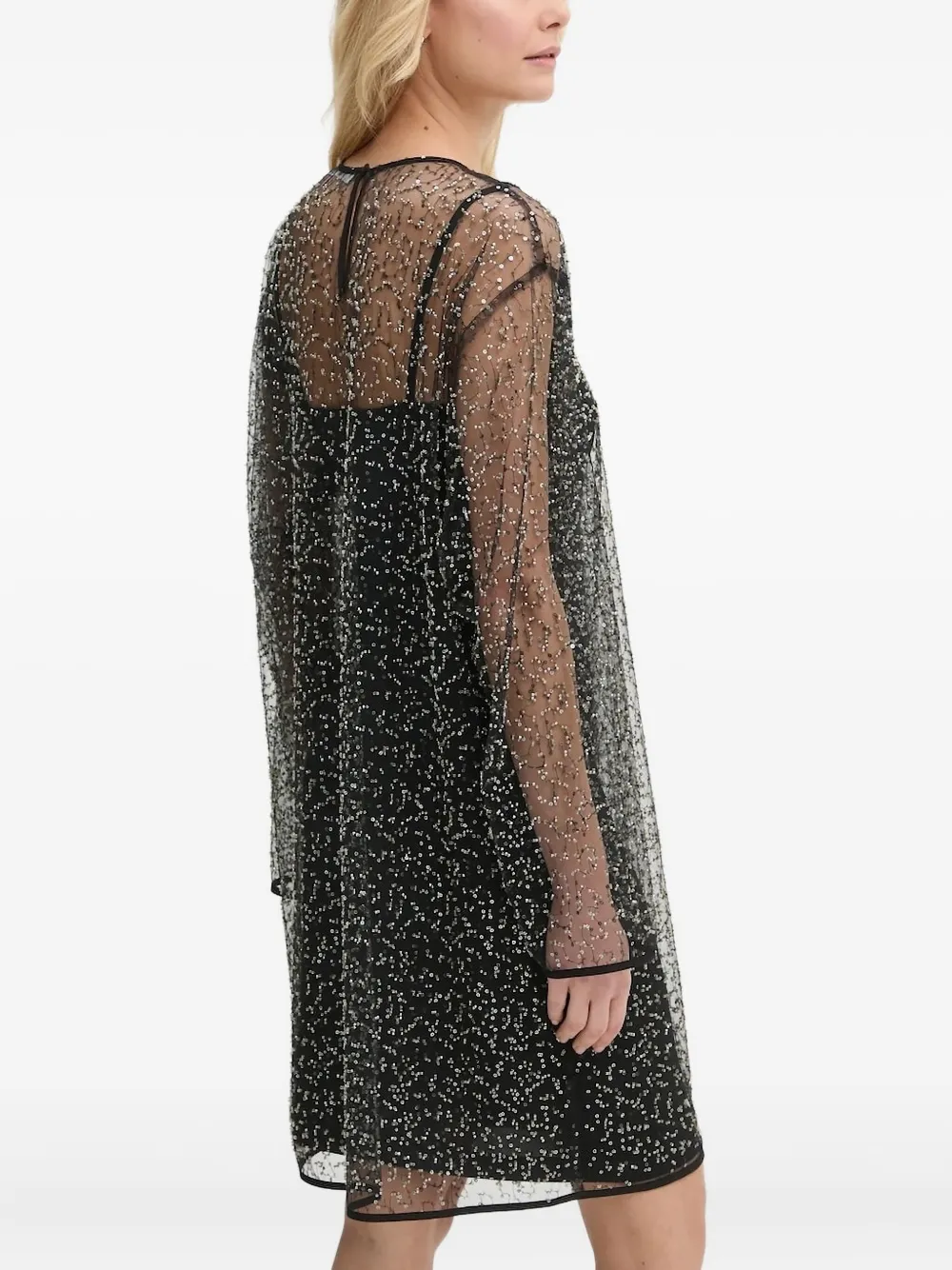 SAMSOE SAMSOE Samally sequin-embellished mini dress - Zwart