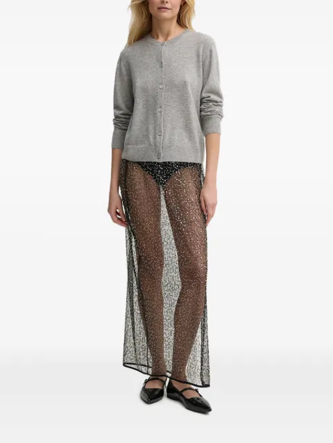 SAMSOE SAMSOE beaded mesh skirt