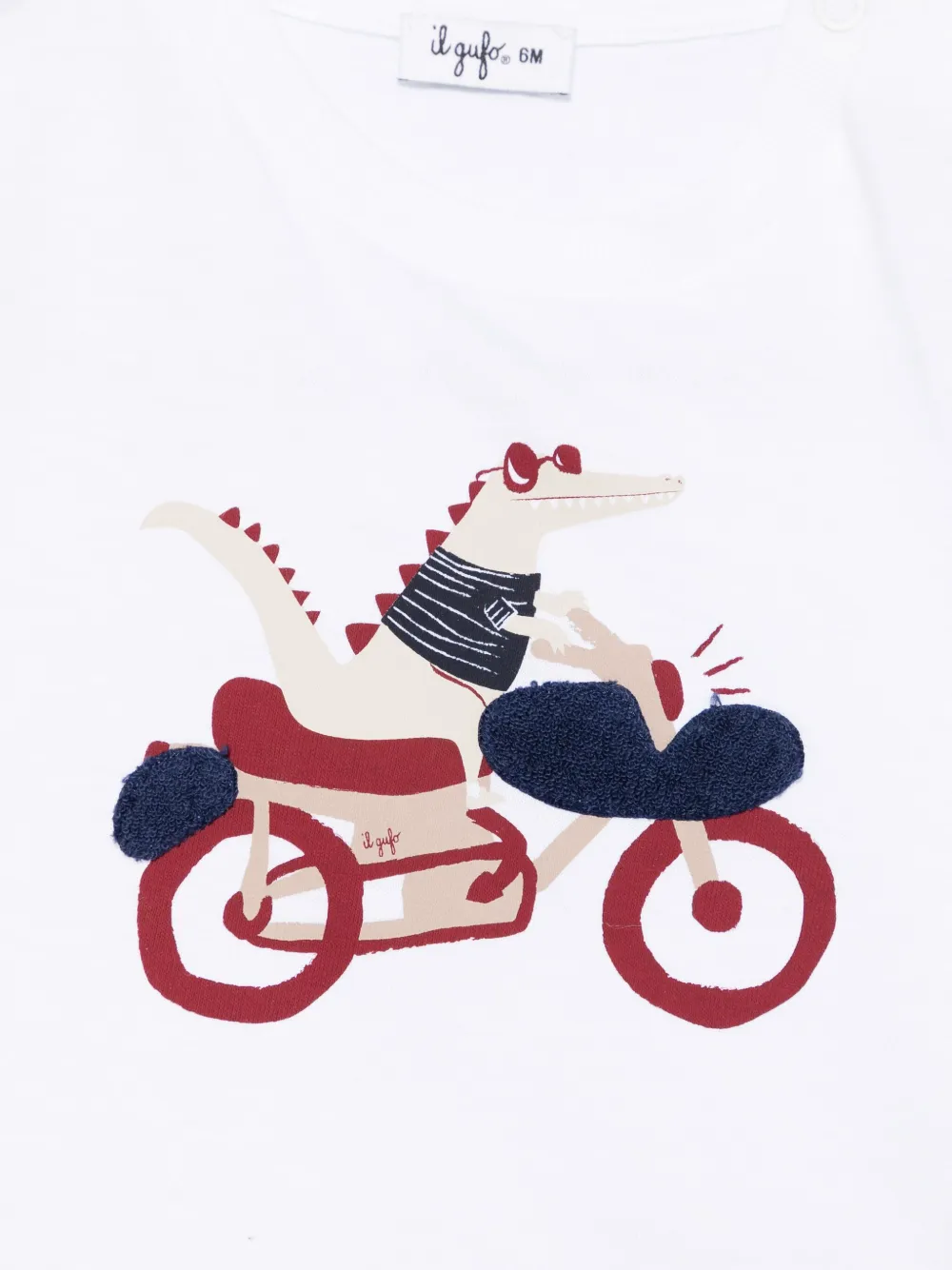 Il Gufo Jersey T-shirt met print Wit