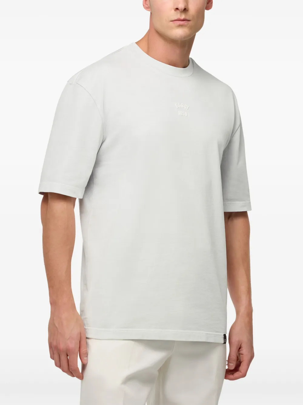 Boggi Milano Katoenen jersey T-shirt Wit