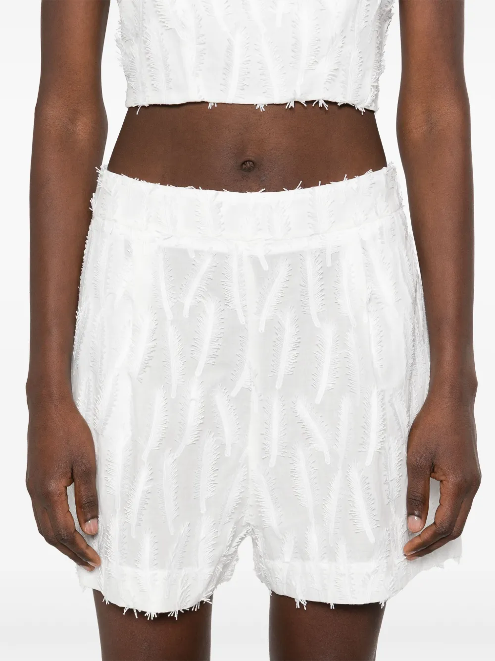 Shop Federica Tosi Appliqué-detail Shorts In White