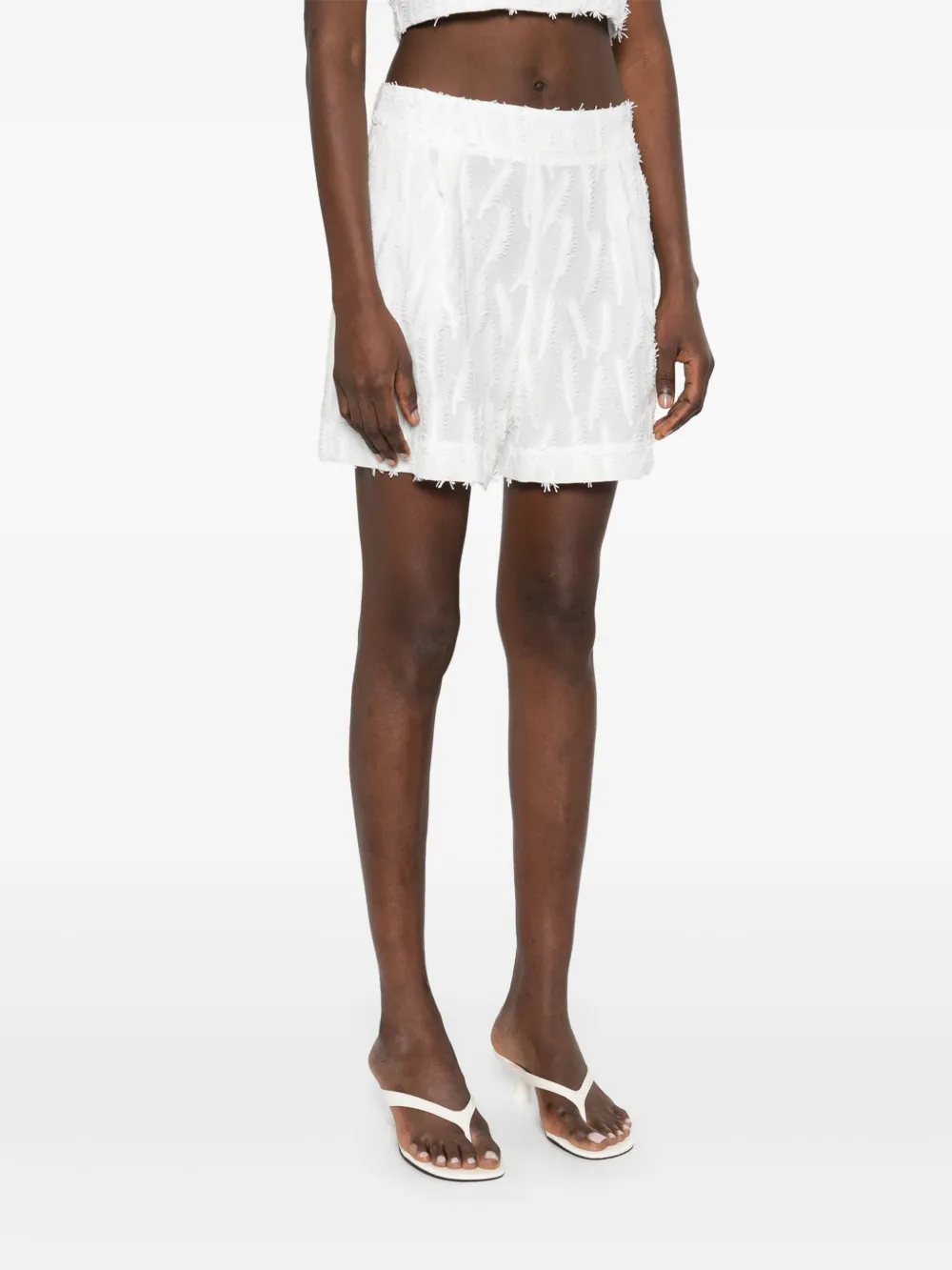 Shop Federica Tosi Appliqué-detail Shorts In White