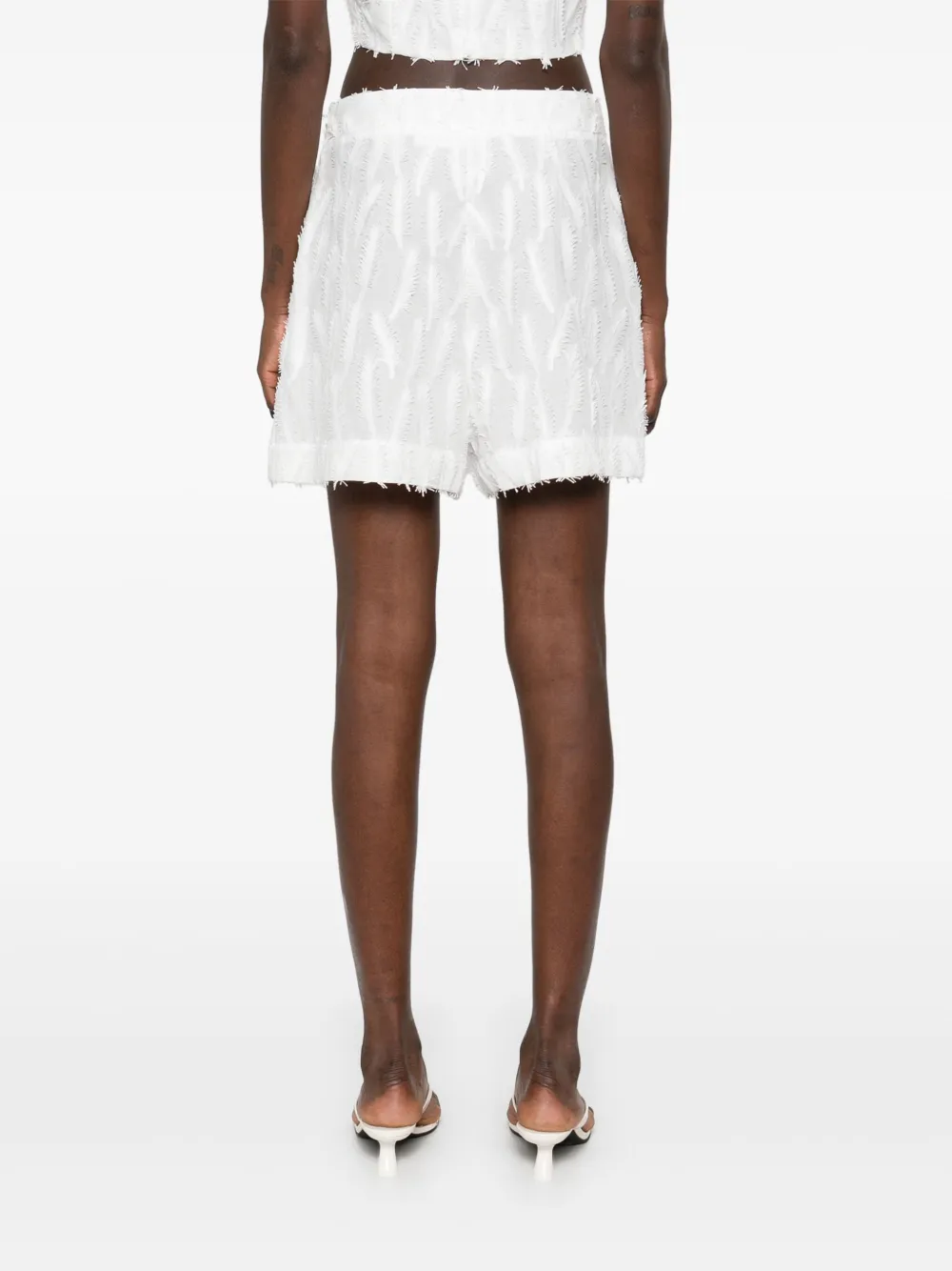Shop Federica Tosi Appliqué-detail Shorts In White