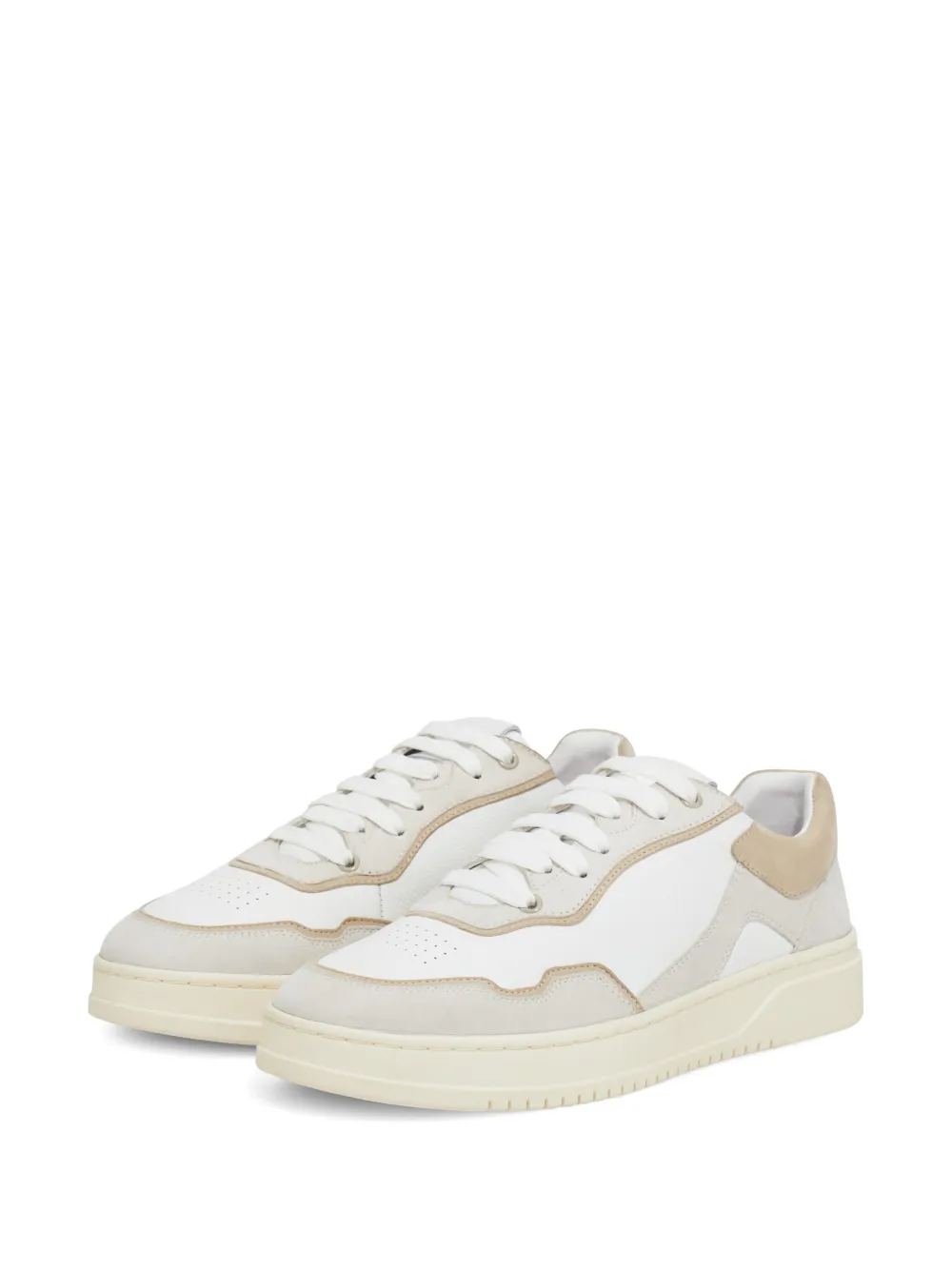 Boggi Milano Sneakers met colourblocking - Beige