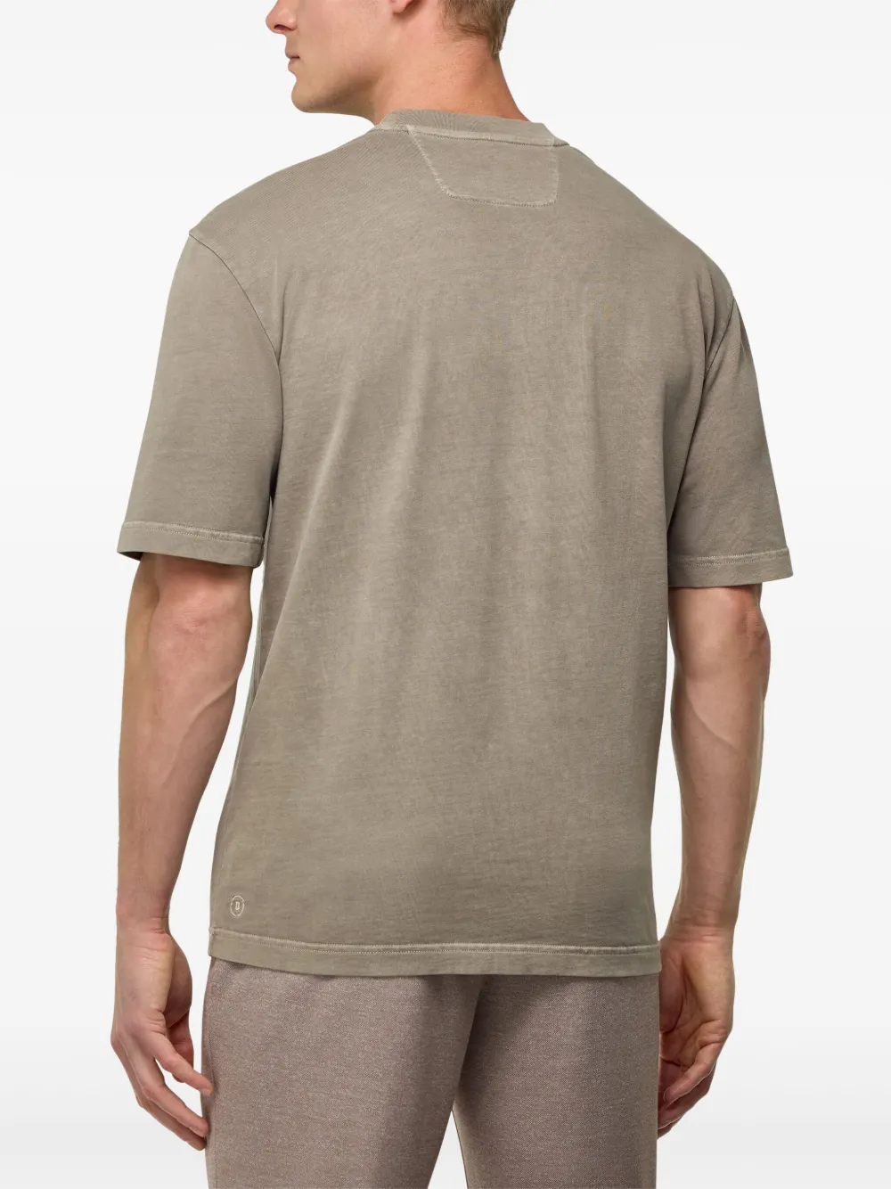 Boggi Milano Katoenen jersey T-shirt Bruin