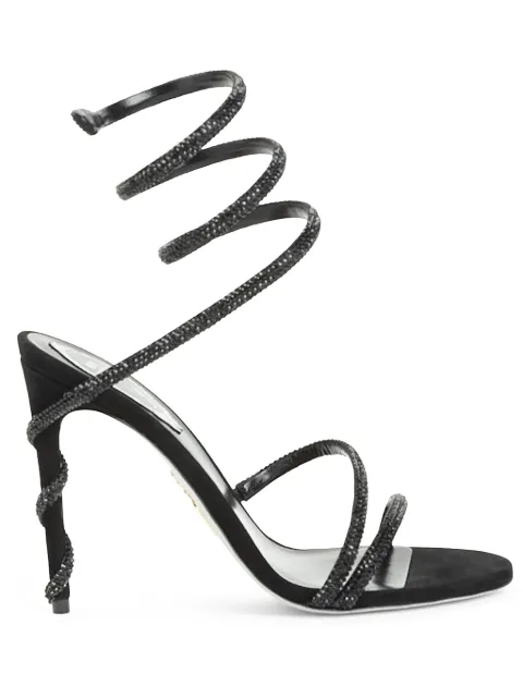 René Caovilla 110mm satin sandals