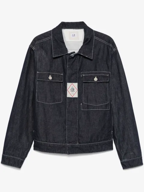 C.P. Company logo-patch denim jacket 