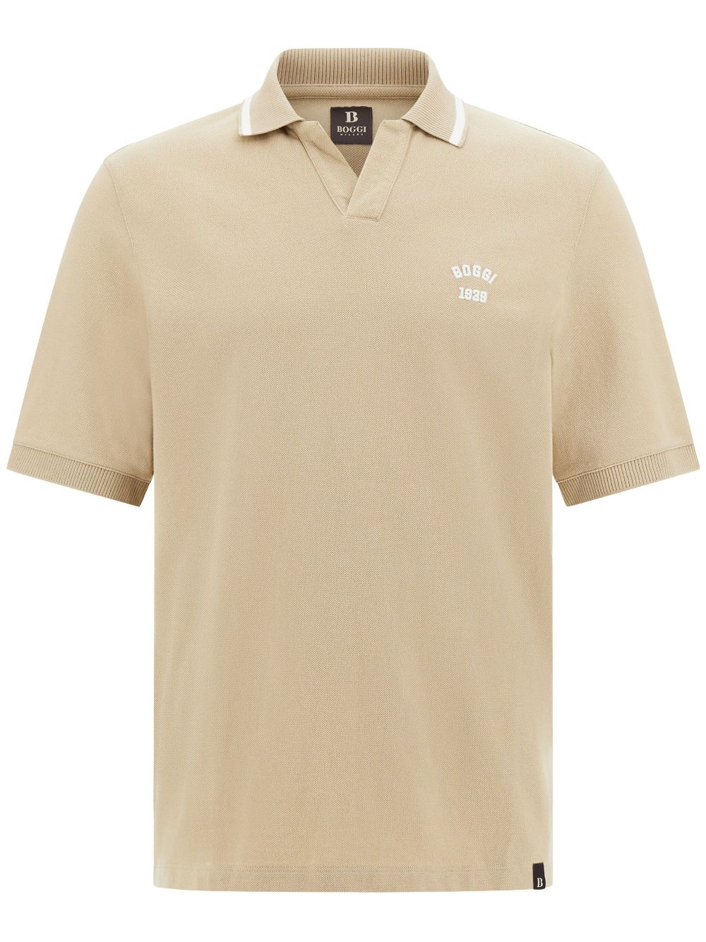 Boggi Milano cotton piqué T-shirt - Neutrals