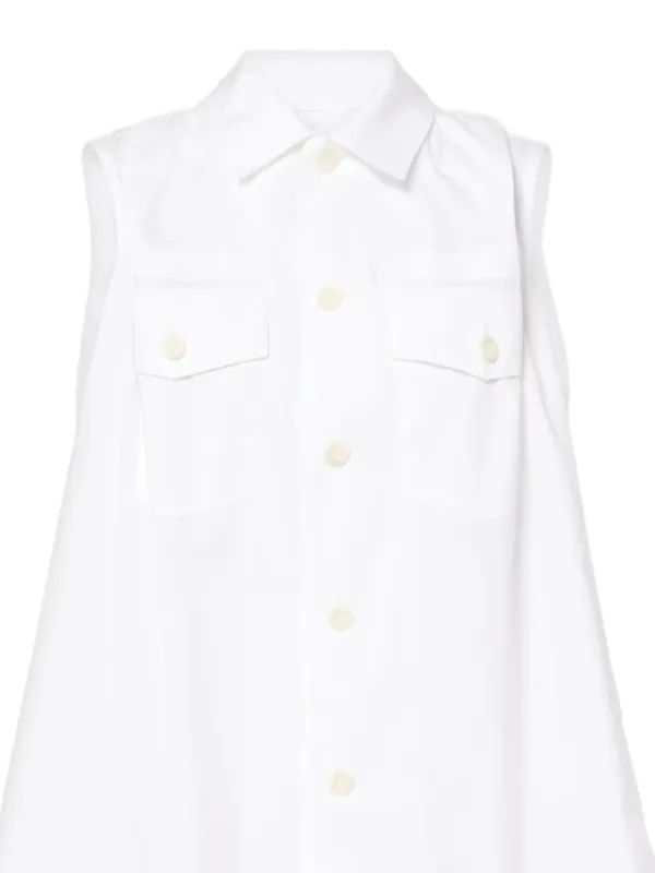 関税送料込★sacai ノースリーブミニドレス Sacai ノースリーブ ミニドレス | ホワイト | FARFETCH JP