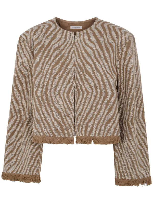 By Malene Birger ゼブラプリント ジャケット | ブラウン