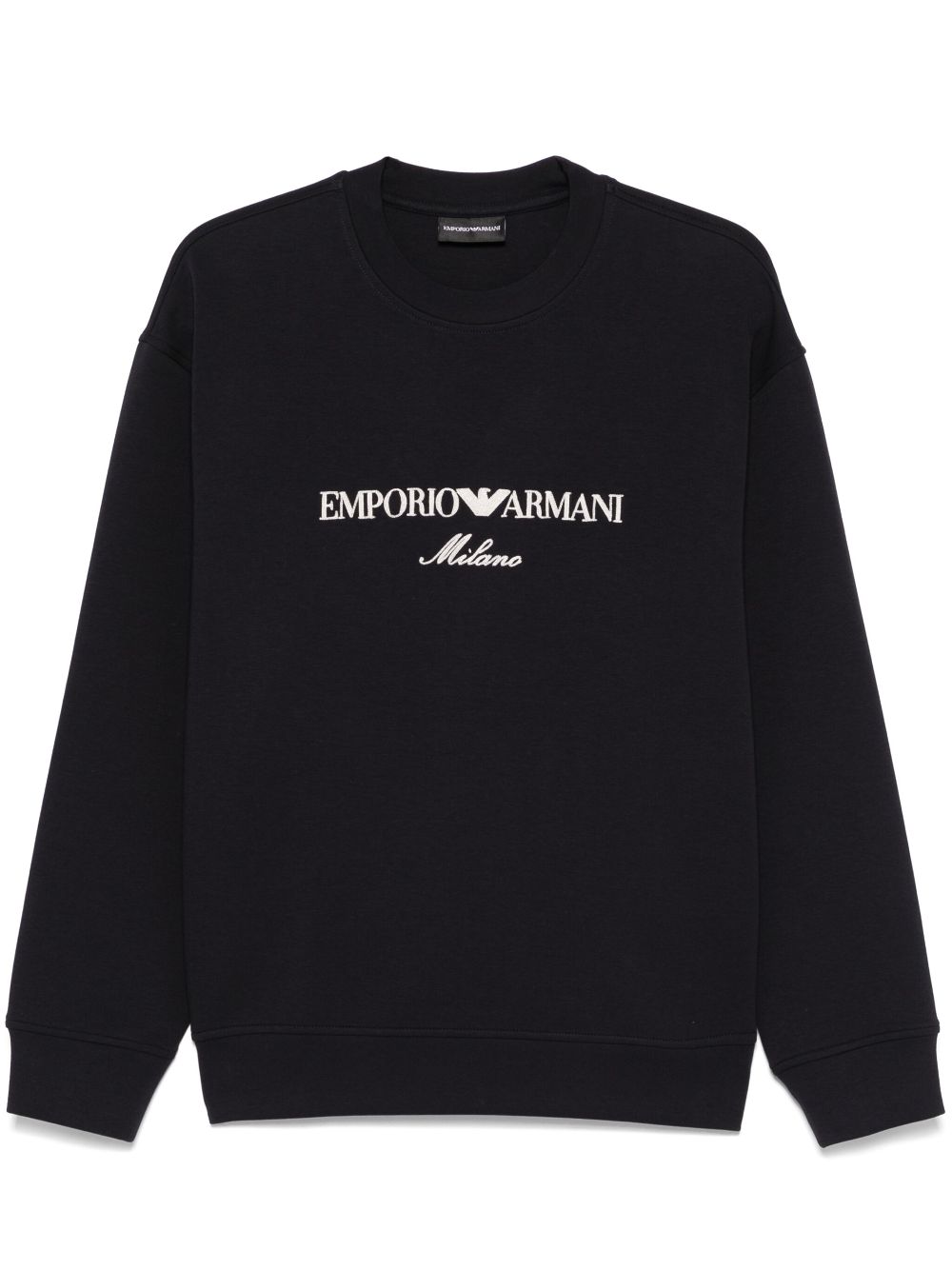 Emporio Armani embroidered-logo sweatshirt - Blue