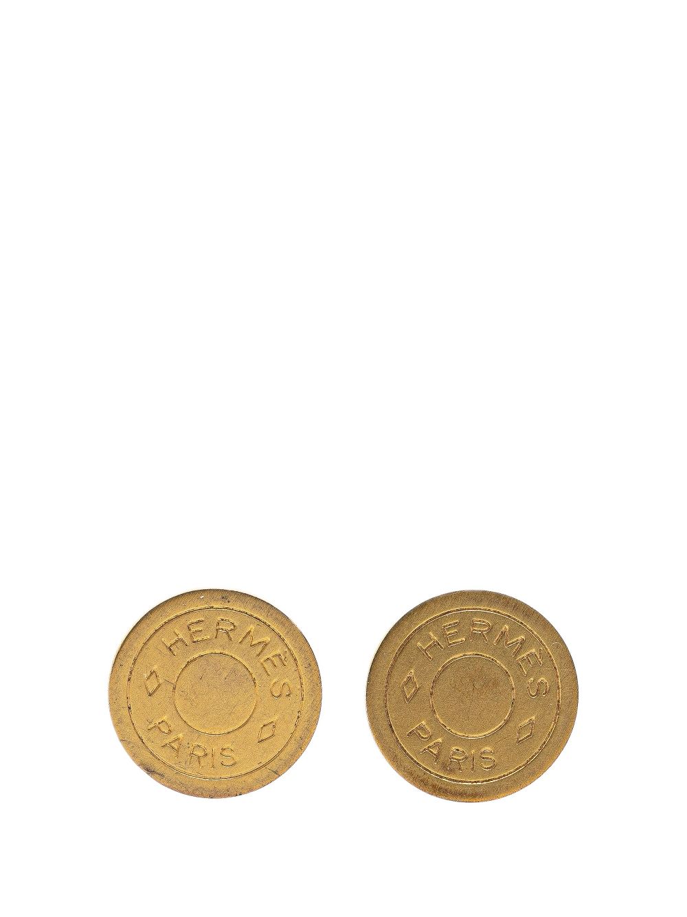 Hermès Pre-Owned 20th Century Gold Plated Bijouterie Fantaisie Clou De Selle Clip On Earrings costume earrings