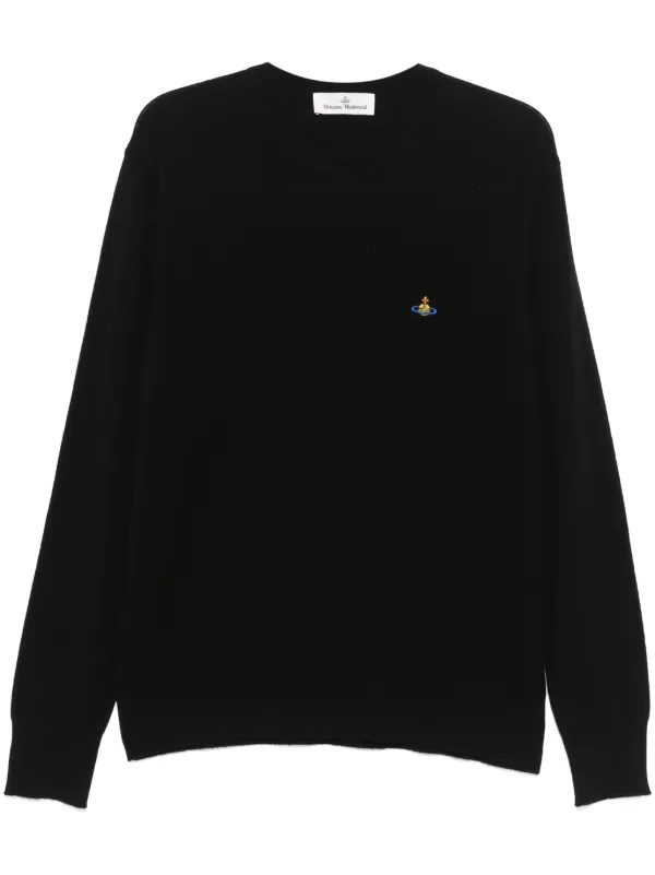 Vivienne Westwood Orb-logo Crew-neck Sweater in Black