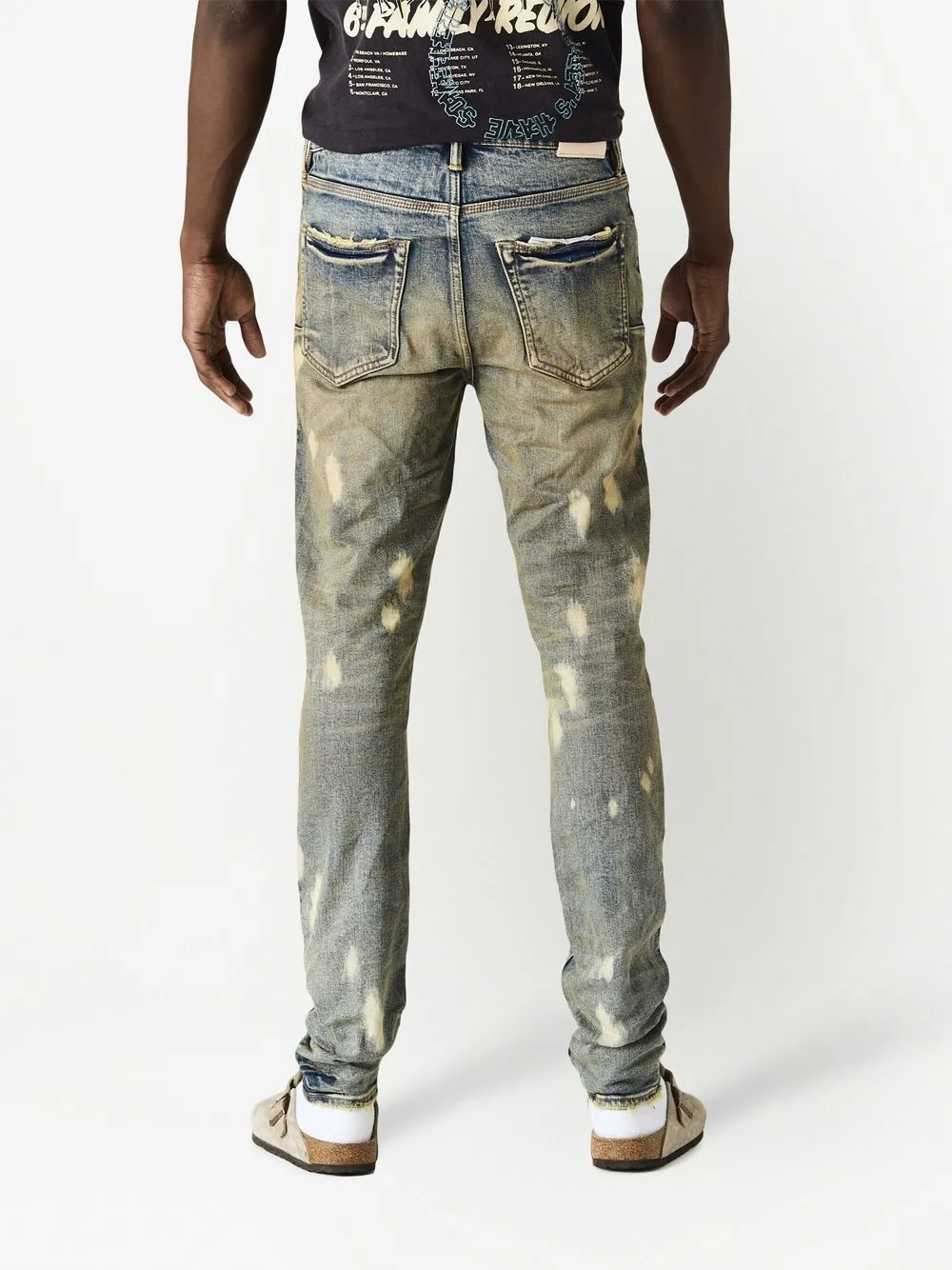 Purple Brand Gerafelde jeans Blauw