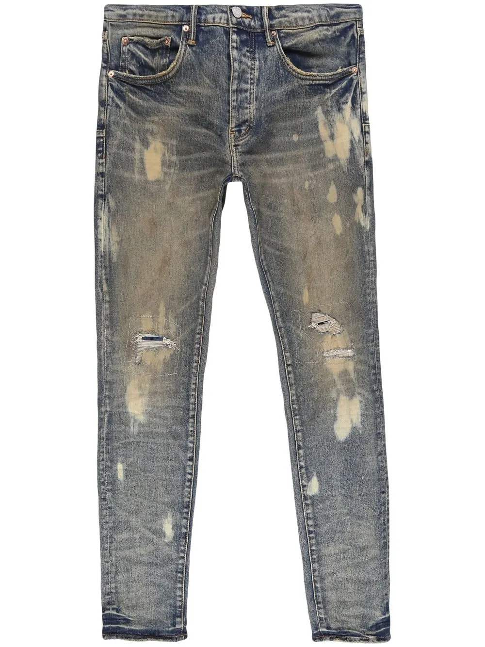 Purple Brand Gerafelde jeans Blauw