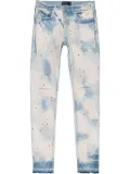 Purple Brand splatter-detail bleached ""Blue"" jeans