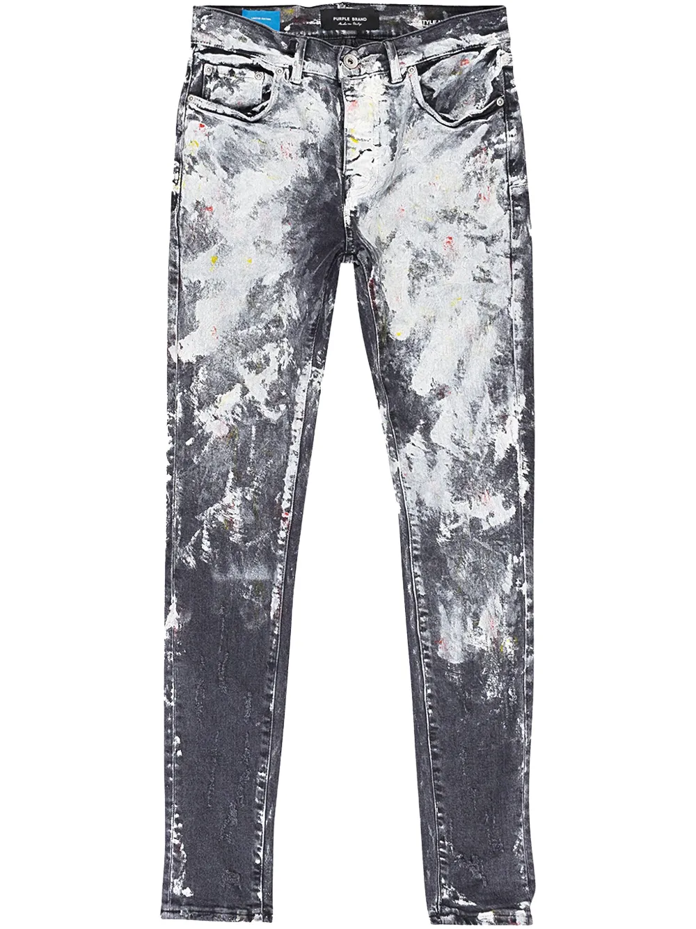 paint-detail "Black" jeans