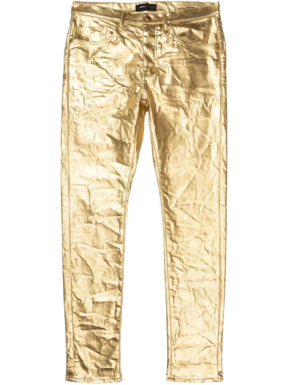 Purple Brand Metallic Monogram "Yellow" jeans Geel