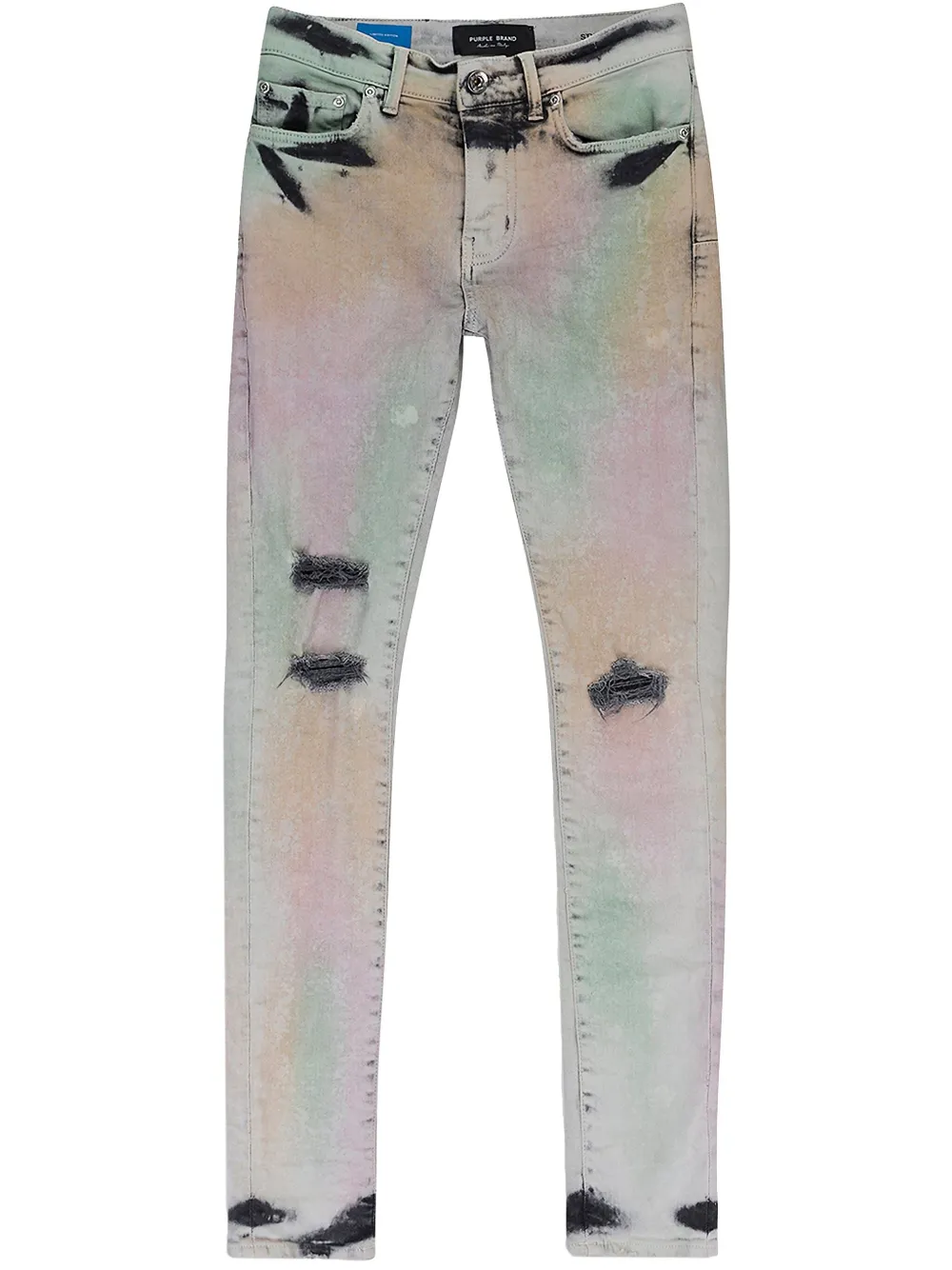 Purple Brand P001 Muted "Acid Camo" straight jeans Grijs