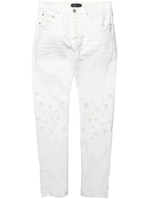 Purple Brand jeans rectos con aplique de monograma