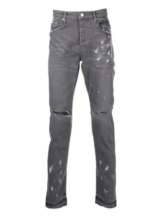 PURPLE brand slim fit デニム 29 Purple Brand Calça Jeans Slim Com Estampa Respingos De Tinta