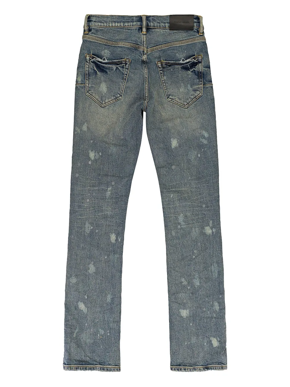 Purple Brand P004 Mid Acid Bleach "Blue" straight jeans - Blauw