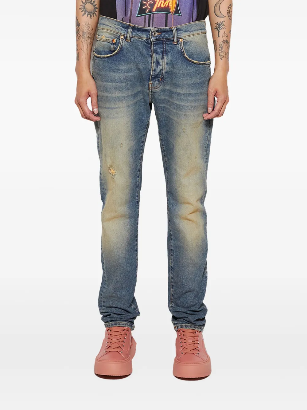 Purple Brand P001 Worn Fade jeans - Blauw