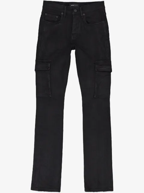 Purple Brand jeans P004 Resin Cargo Flare "Black"