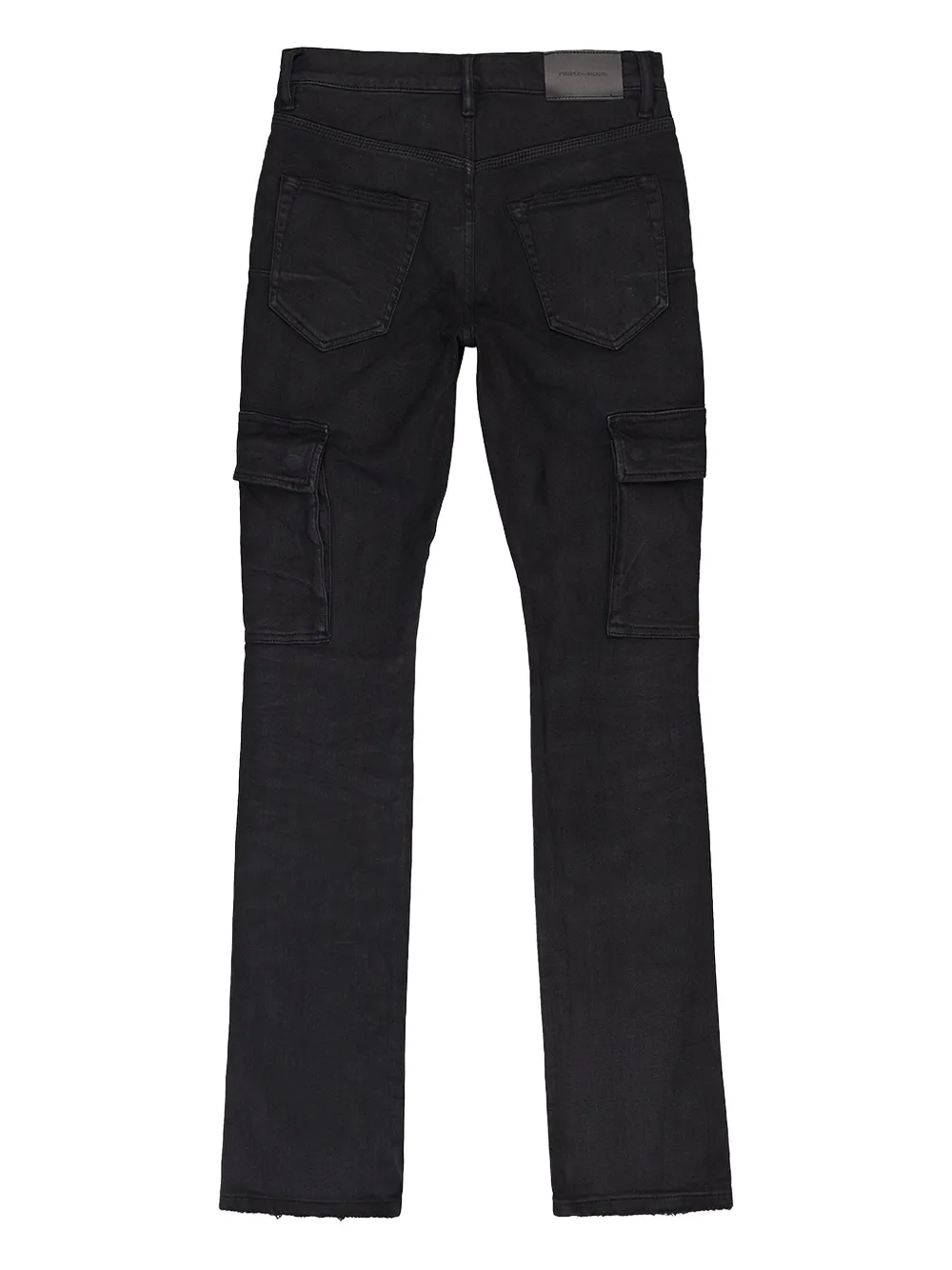 Purple Brand P004 Resin Cargo Flare "Black" jeans - Zwart