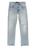 Purple Brand crystal-embellished jeans - Blue