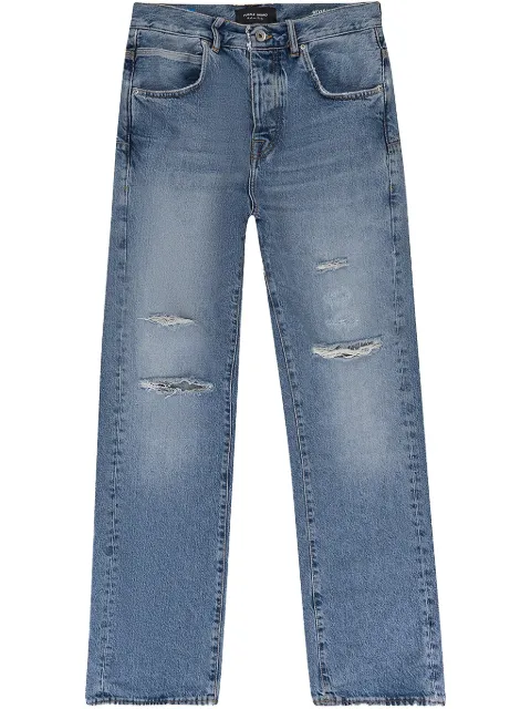 Purple Brand jeans P018 Stone Wash Destroy Blue