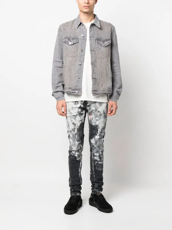 PUPRLE BRAND パープルブランド 加工デニムジャケット　Gジャン パープルブランド PURPLE BRAND デニムジャケット Gジャン