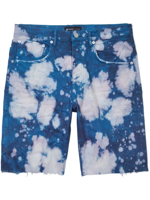 Purple Brand shorts de mezclilla con efecto blanqueado