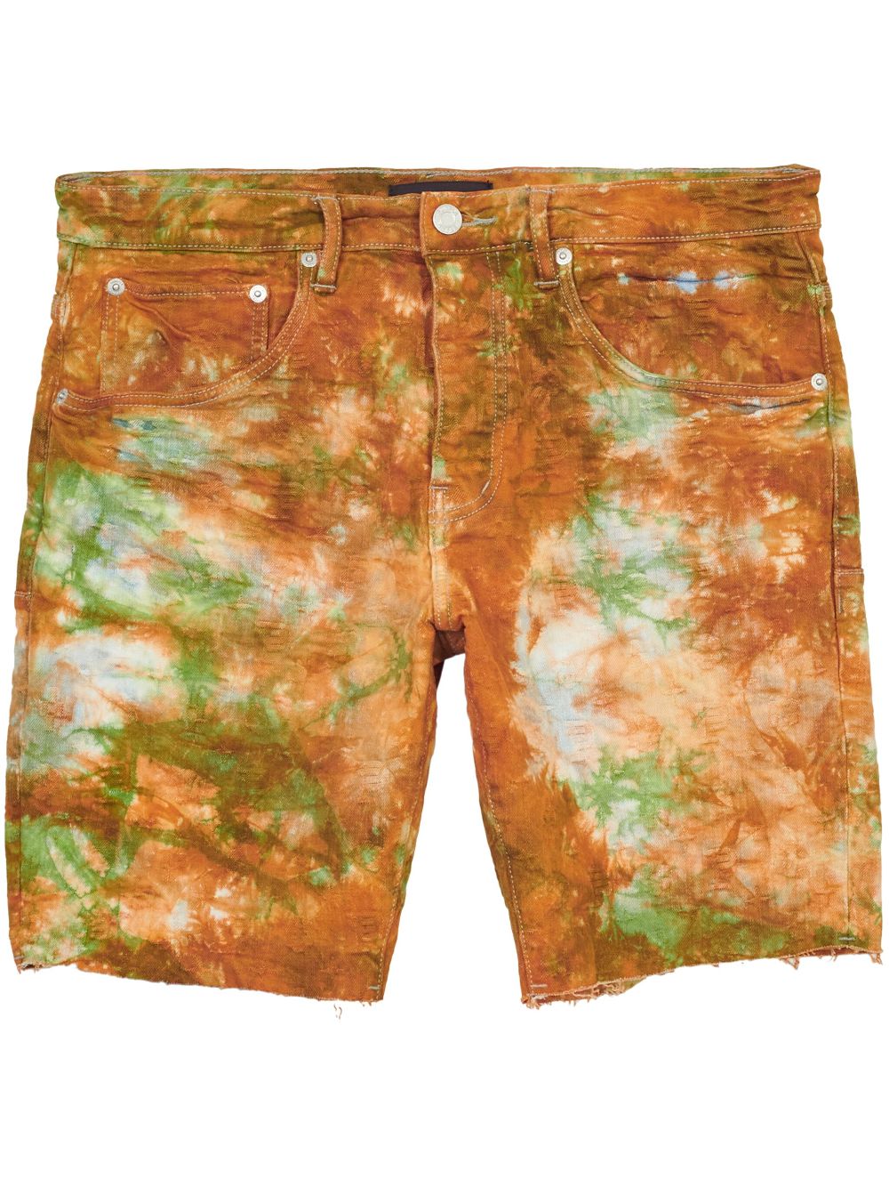 Purple Brand CAMO TIE DYE JACQUARD MONOGRAM SHORTS "Multicolor"