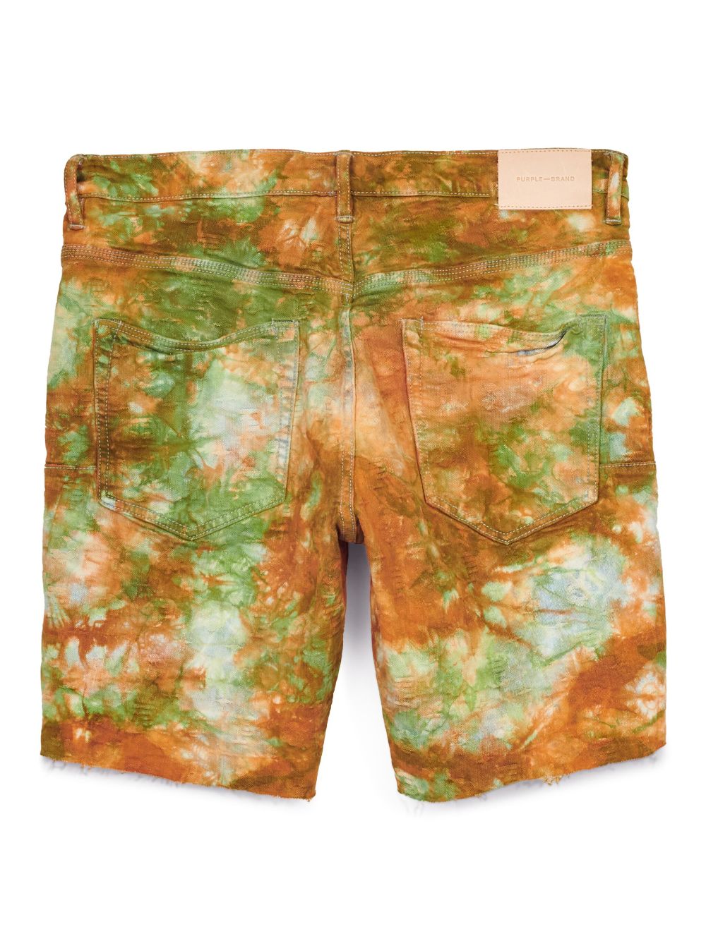 Purple Brand Spijkershorts met monogram jacquard - Camo Tie Dye Jacquard Monogram