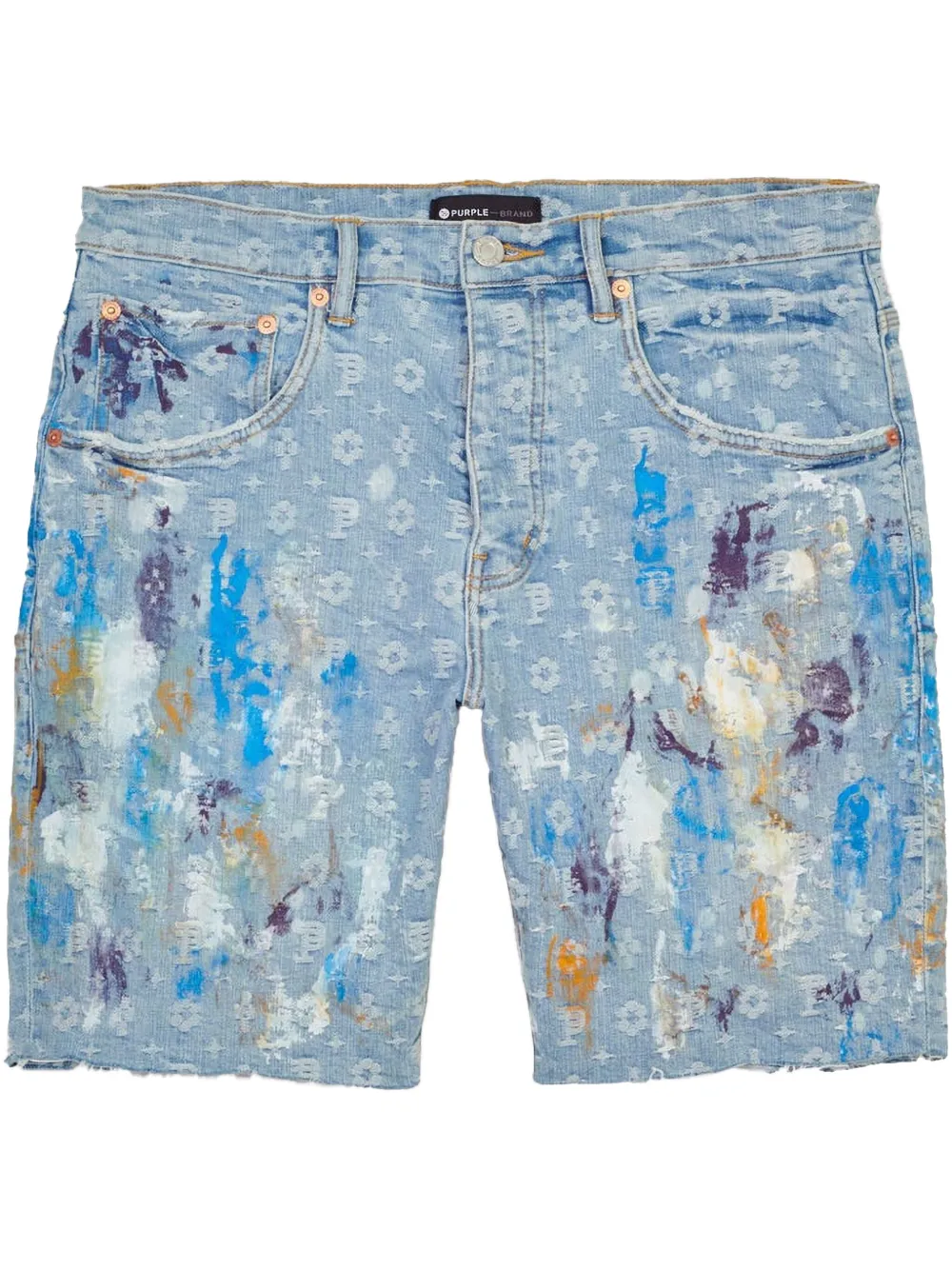 P020 Paint Over denim shorts