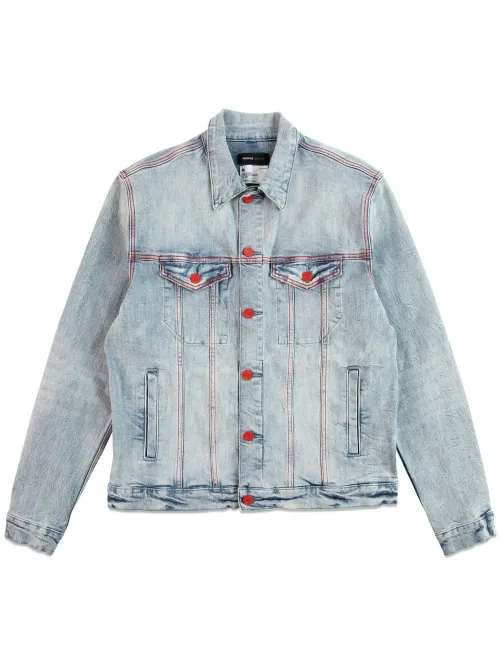 Veste en jean à coutures contrastantes - Purple Brand - Modalova