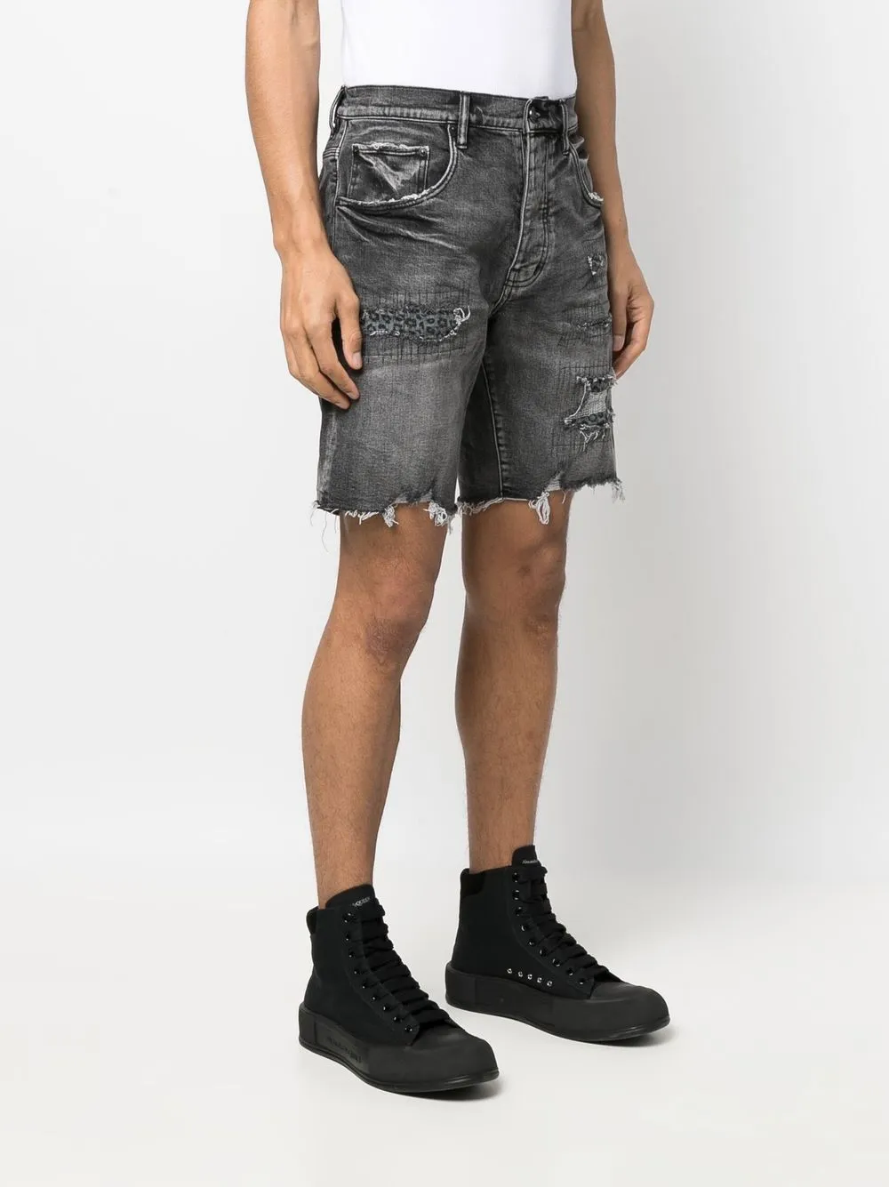 Purple Brand Denim shorts Zwart