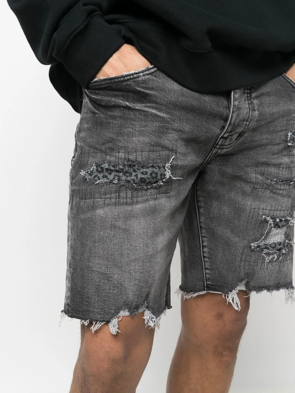 Purple Brand Denim shorts Zwart