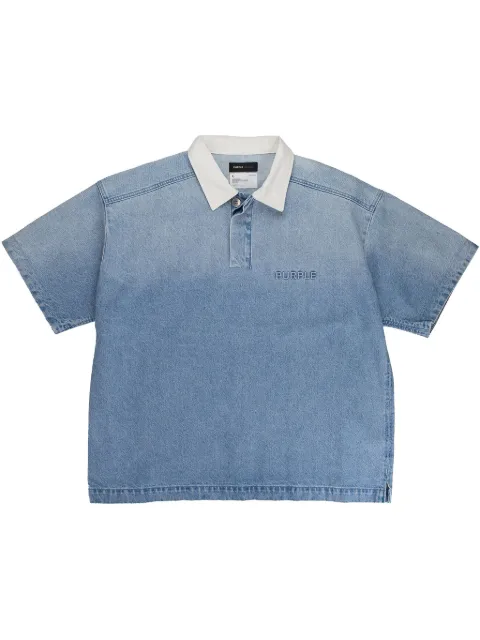 Purple Brand Poloshirt mit Logo-Prägung