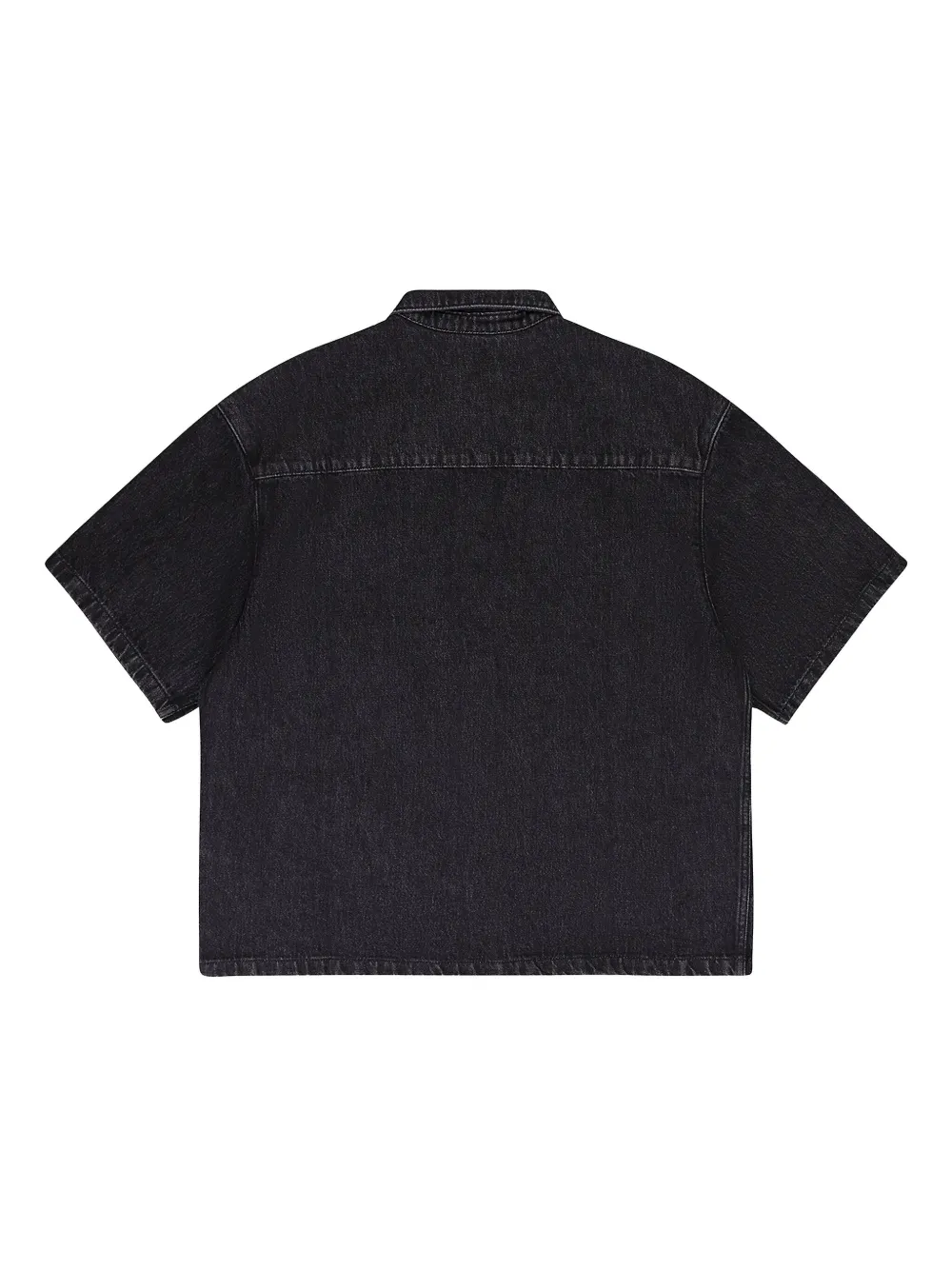 Purple Brand short-sleeve "Black" denim shirt - Zwart