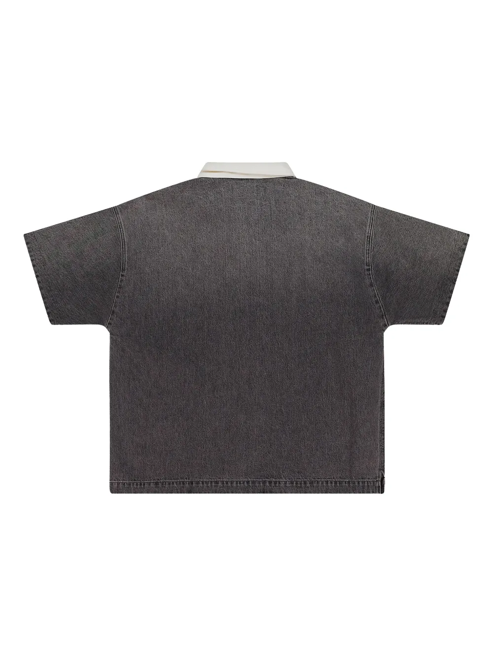 Purple Brand logo-embossed Black polo shirt - Grijs