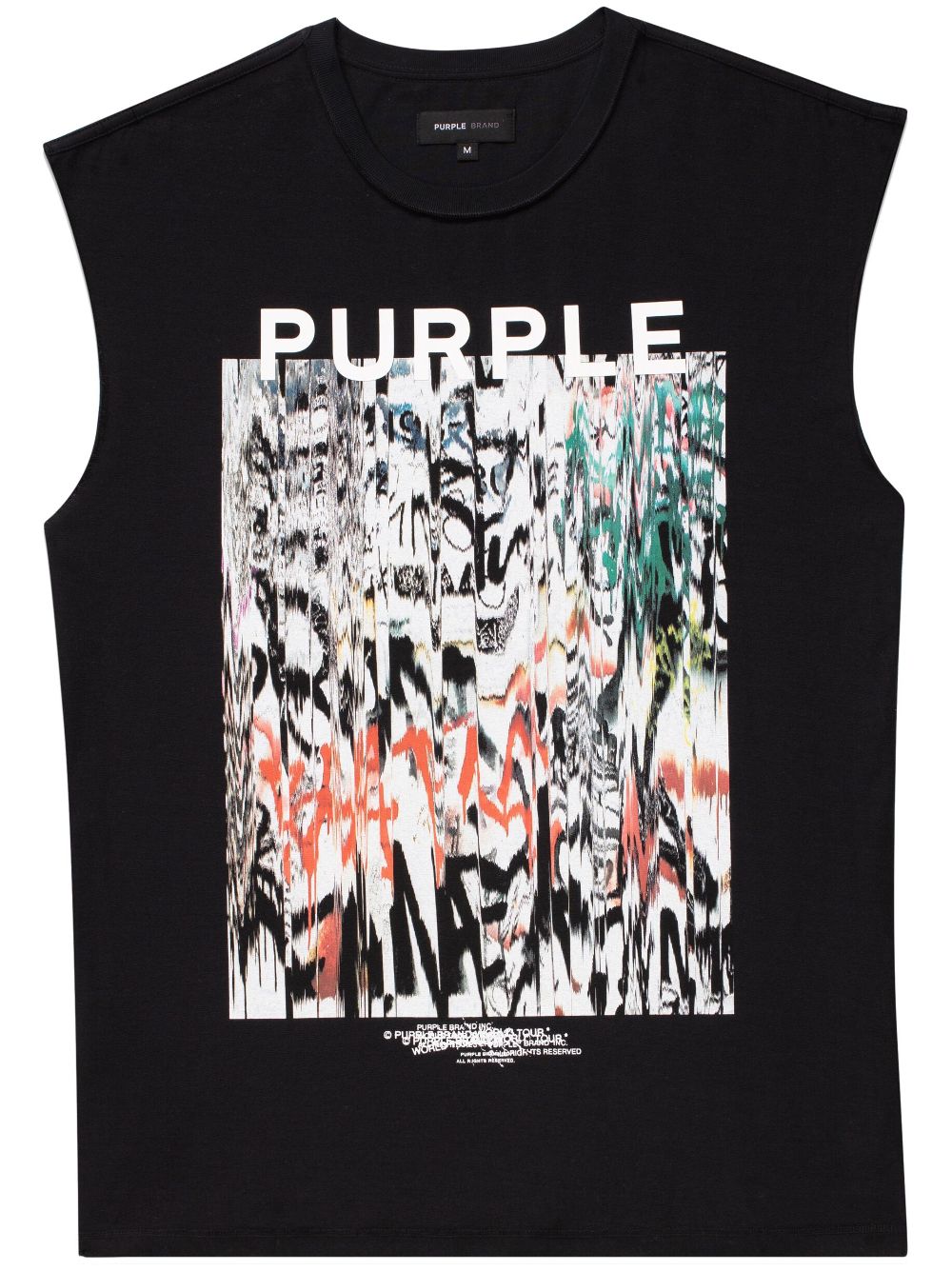 Purple Brand TEXTURED JERSEY SLEEVELESS "Black"